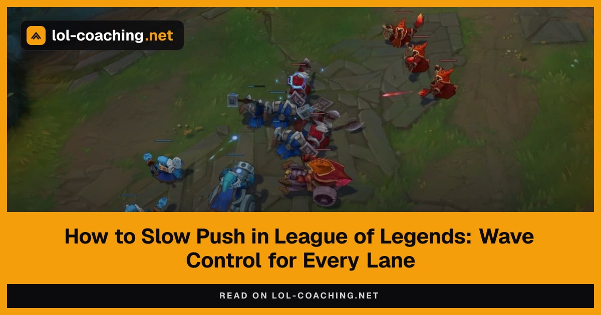 How to Slow Push in League of Legends: Wave Control for Every Lane