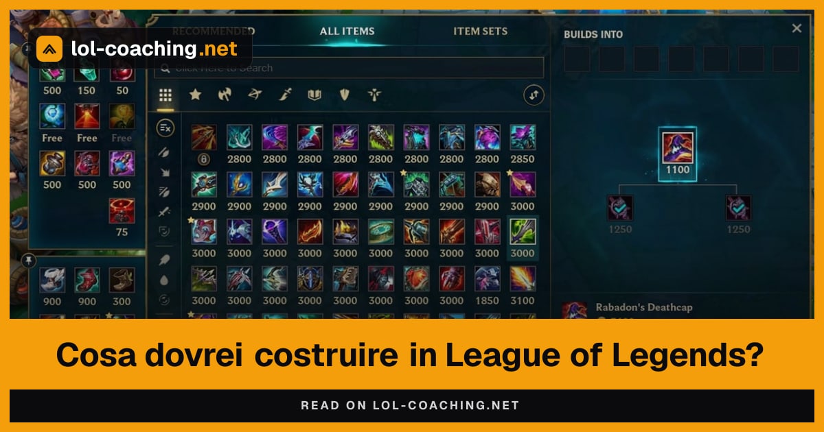 Cosa dovrei costruire in League of Legends?