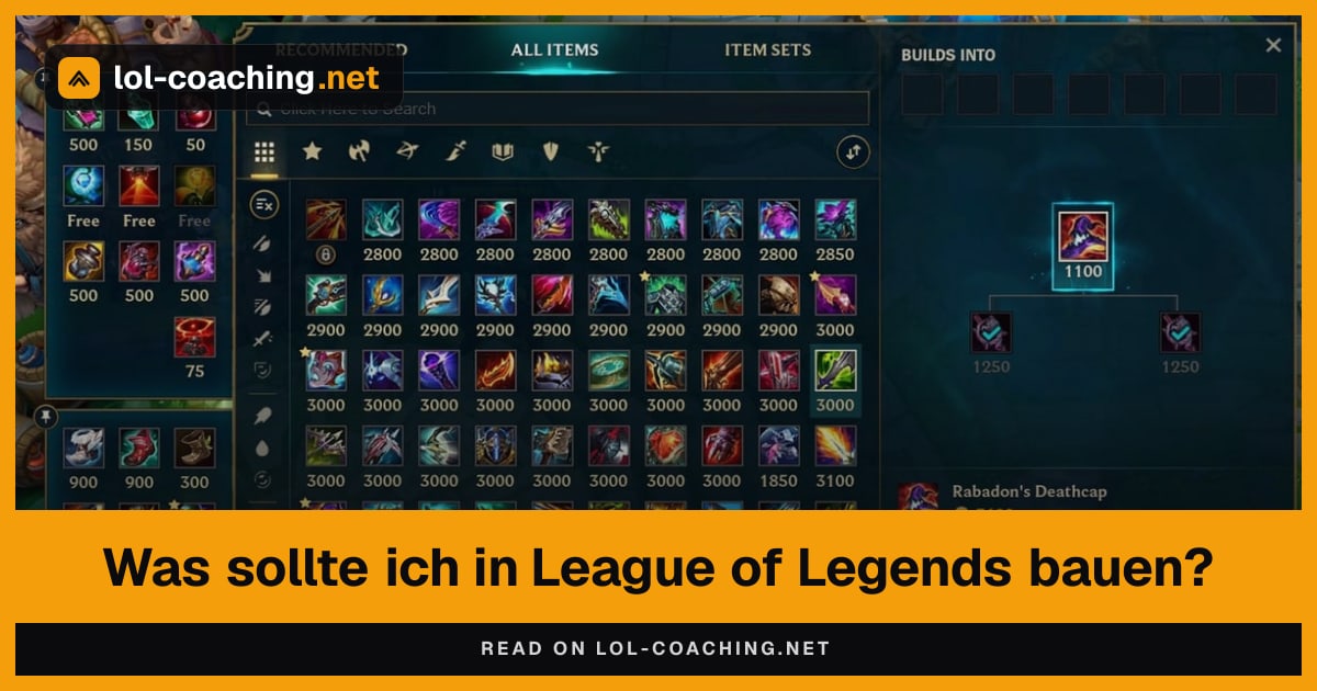 Was sollte ich in League of Legends bauen?