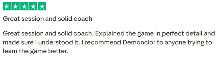 Student review screenshot