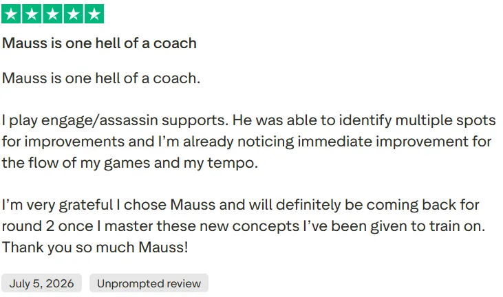 Student review screenshot